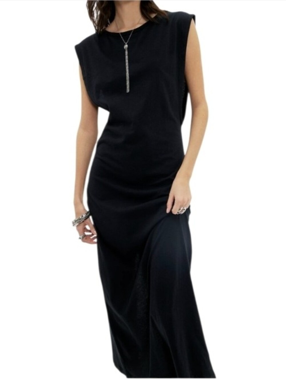 Free People Drift Street Cotton-Jersey Maxi Dress Size M NWT